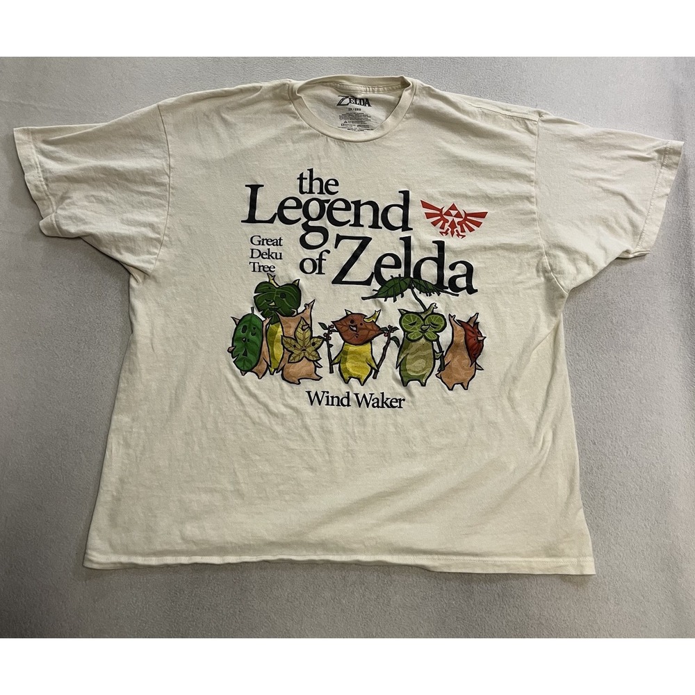 The Legend of Zelda Unisex Graphic T-Shirt Unisex 2XL Wind Waker Great Deku Tree